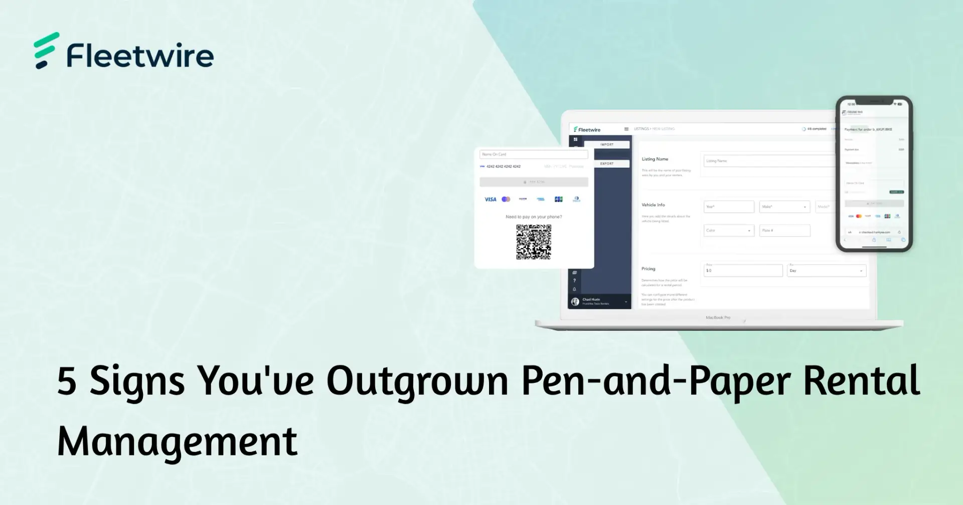 Rental business owner switching from a paper binder to digital booking software