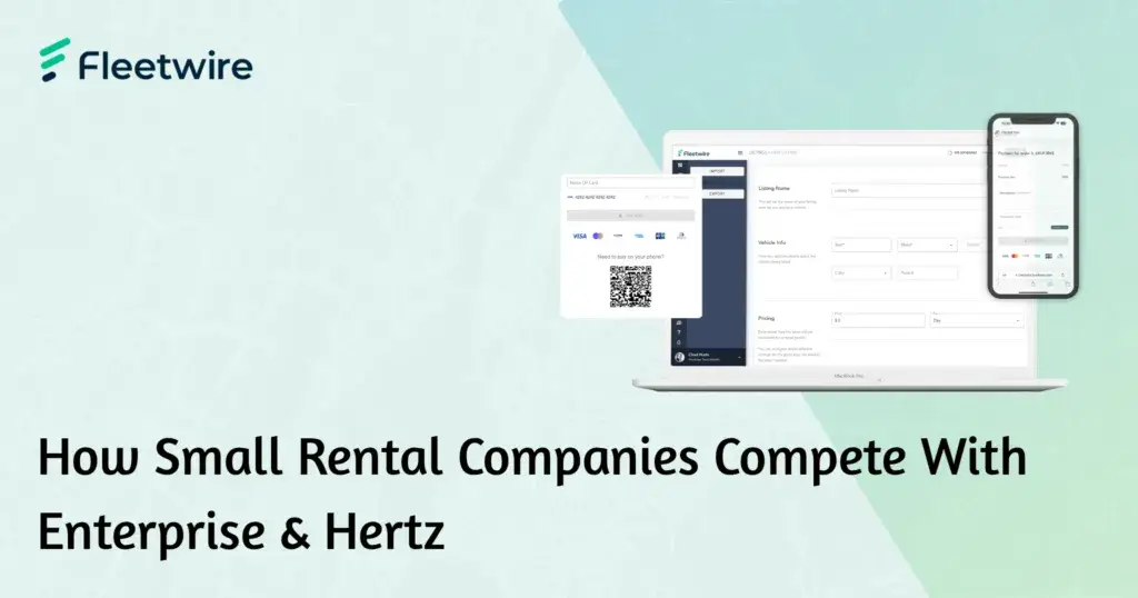 Small local car rental lot competing with national chains