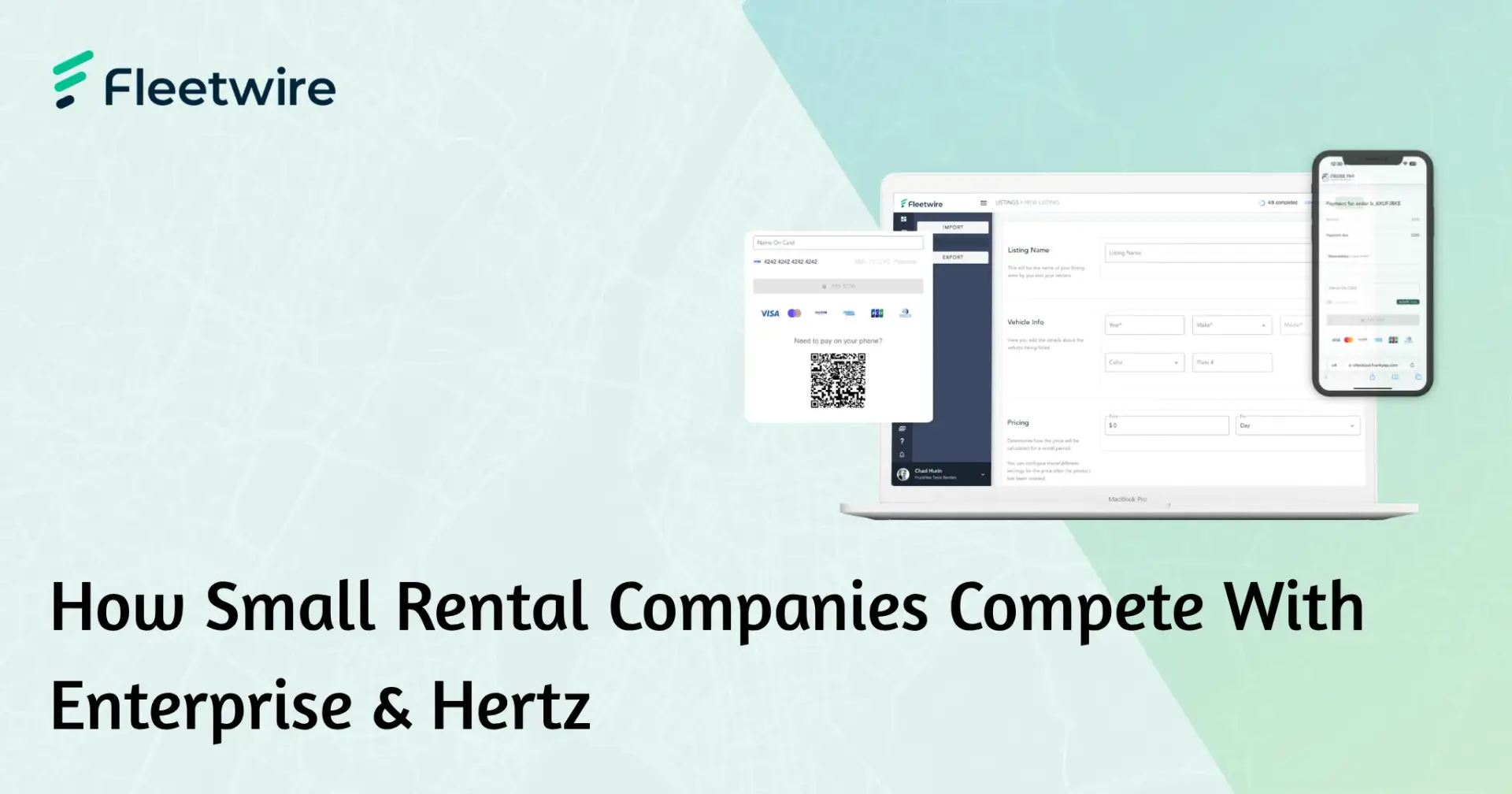 Small local car rental lot competing with national chains