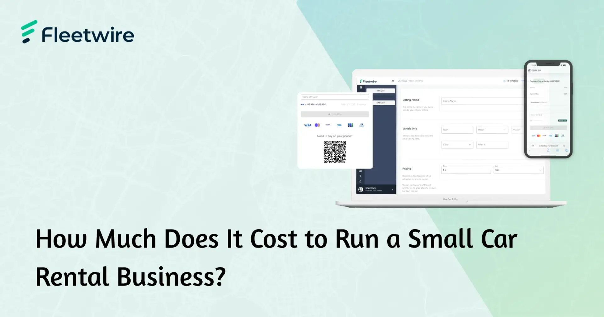 Small car rental business owner reviewing startup costs and budget
