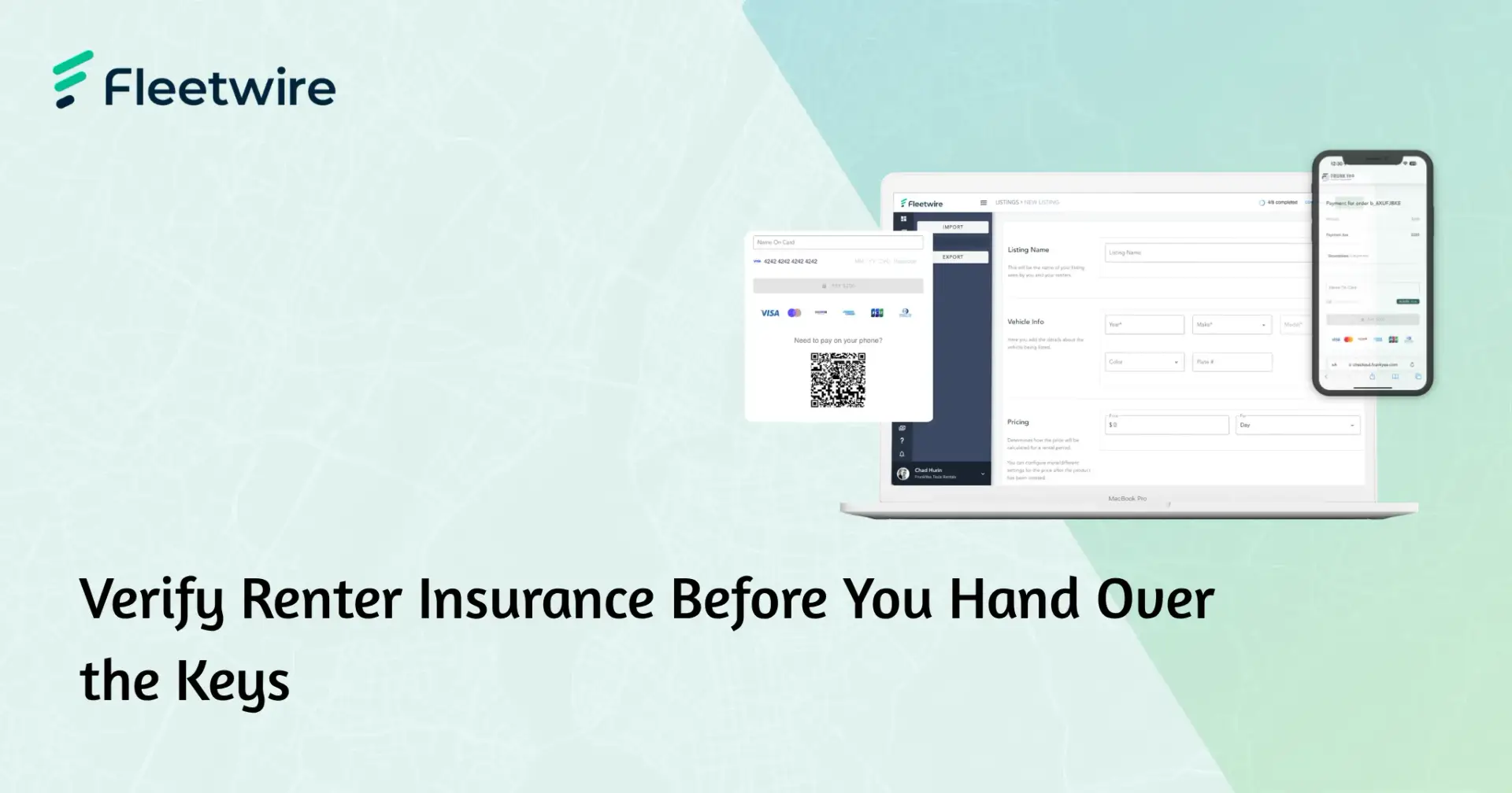 Rental operator verifying renter insurance coverage before handoff