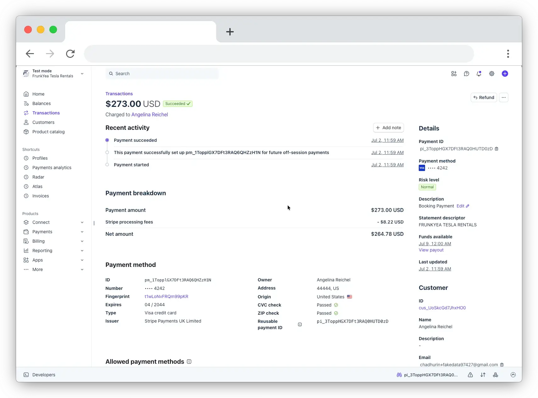 Stripe Dashboard