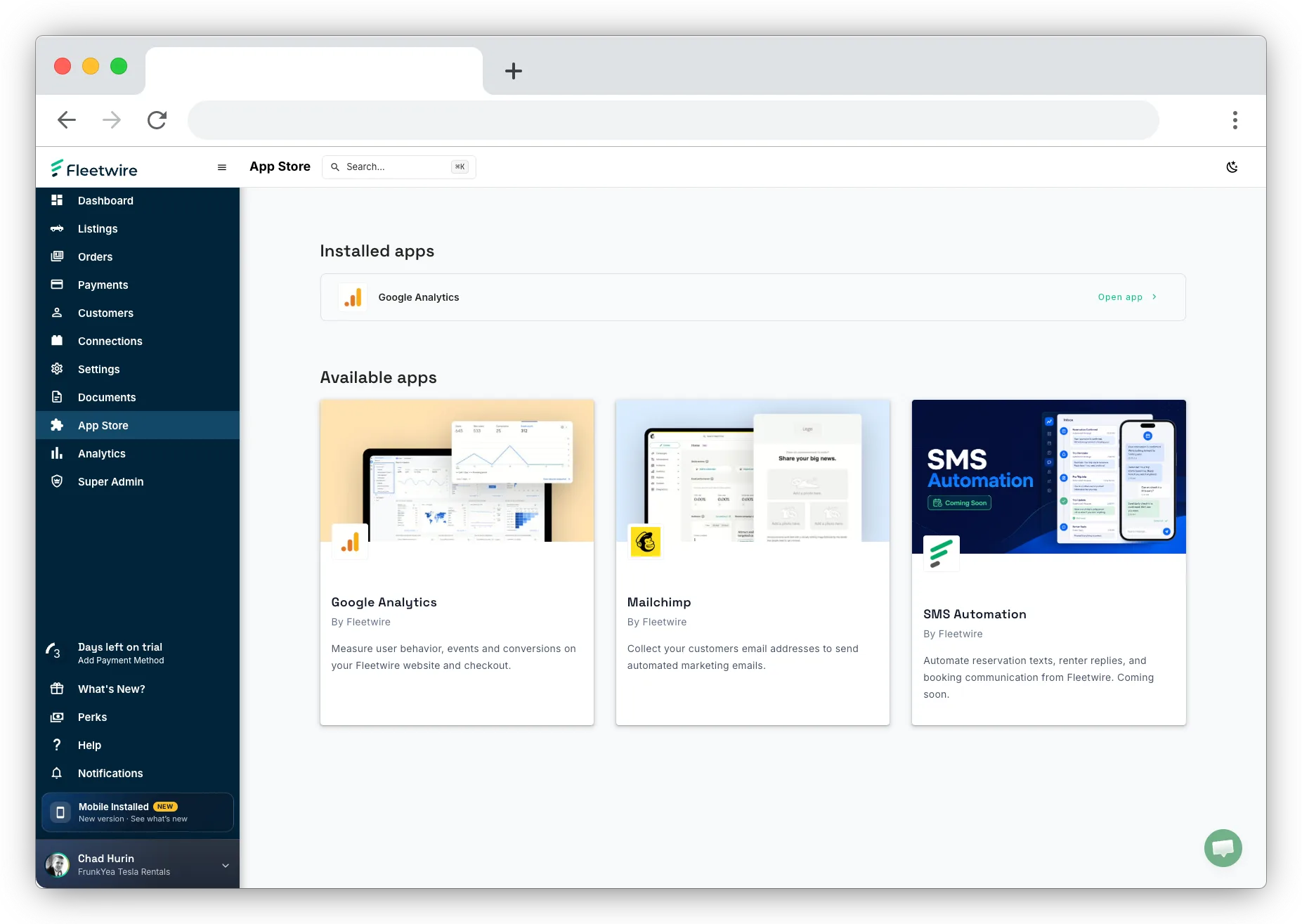 Fleetwire app store
