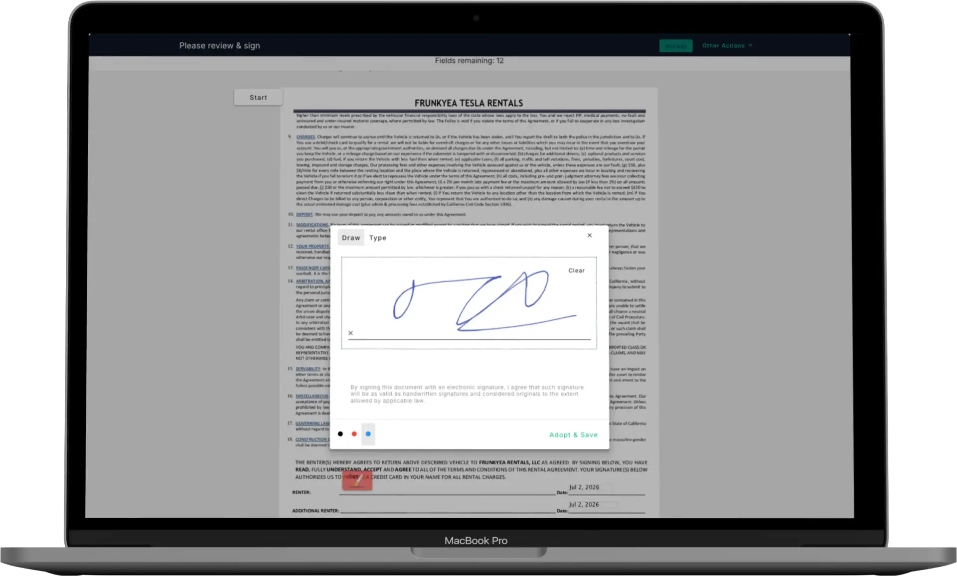 Signing on Fleetwire