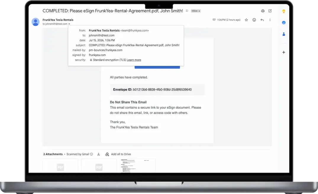 Email using the hosts custom domain