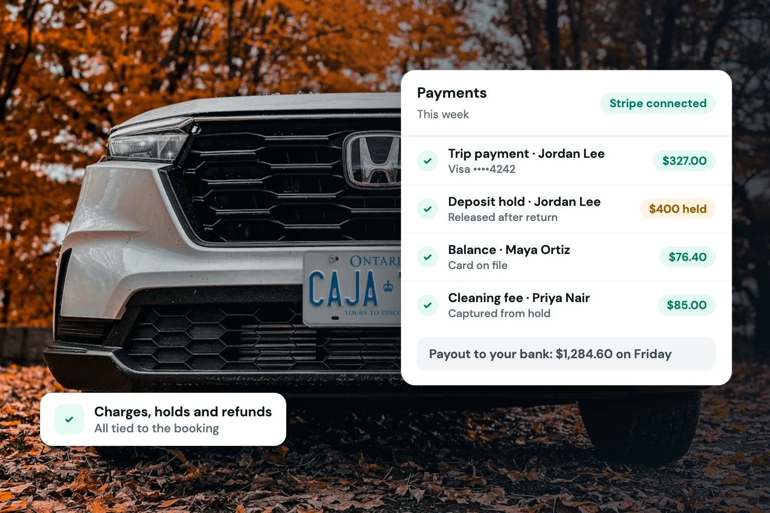 Cover for "Rental Payment Processing That Protects Your Fleet": a Fleetwire screen over a rental fleet photo