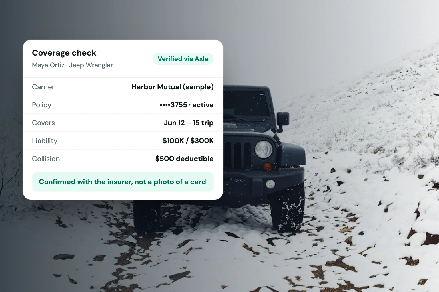 Cover for "Verify Renter Insurance Before You Hand Over the Keys": a Fleetwire screen over a rental fleet photo