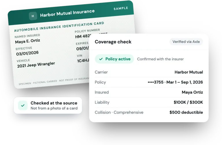 Insurance coverage check